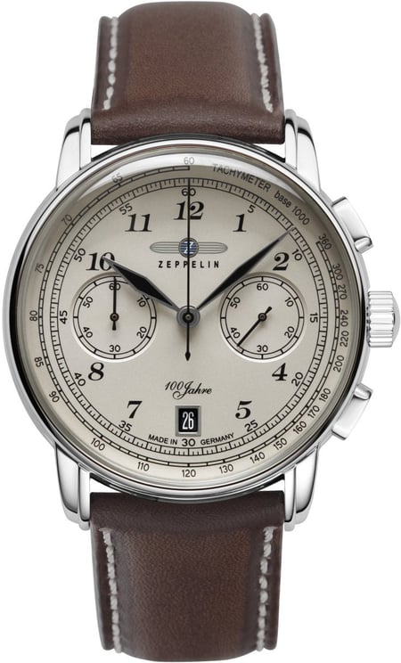 Zeppelin 7674-6 100 Jahre chronograaf horloge 42 mm