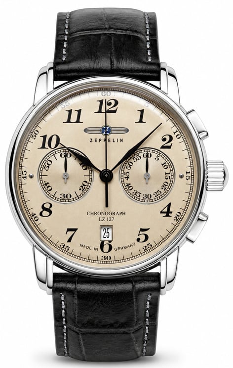 Zeppelin 7678-5 LZ 127 Graf chronograaf horloge 42 mm