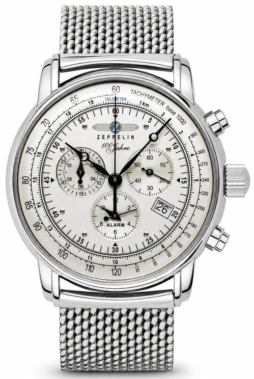 Zeppelin 7680M-1 100 Jahre chronograaf horloge 42 mm