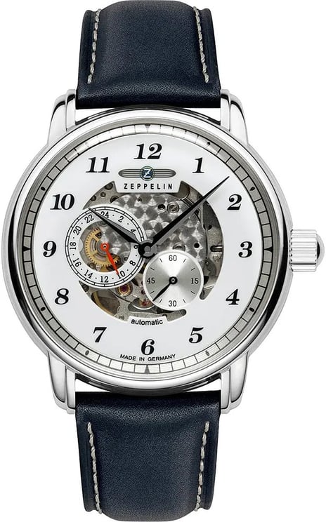 Zeppelin 8658-3 New Captain's Line automatisch skeleton horloge