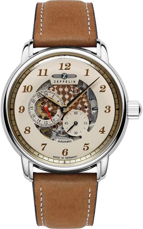 Zeppelin 8658-5 New Captain's Line automatisch skeleton horloge