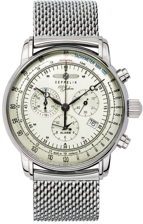 Zeppelin 8680M-3 100 Jahre chronograaf horloge 42 mm