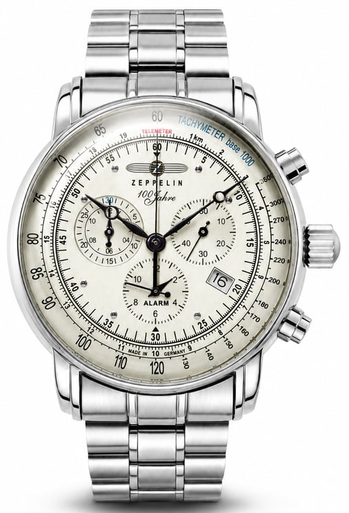 Zeppelin 8680MB-3 100 Jahre chronograaf horloge 42 mm