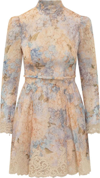 Zimmermann Abito Mini Valiant con Stampa Floreale