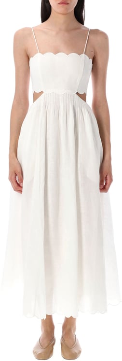 Zimmermann Rhiannon scallop midi dress