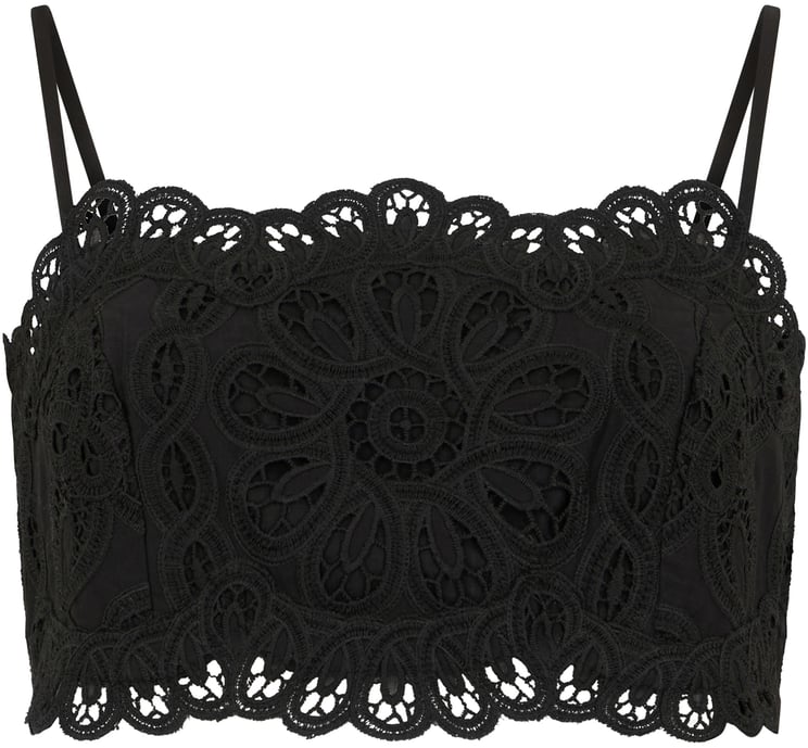 Zimmermann Short lace macramé top