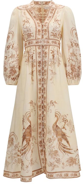 Zimmermann Zimmermann Beige Linen Casual Dress