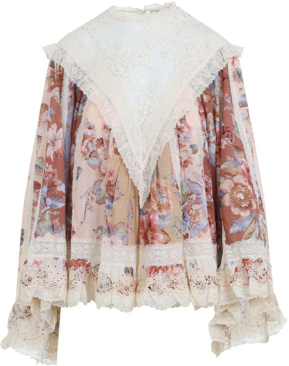 Zimmermann Zimmermann Awaken Lace Trim Blouse