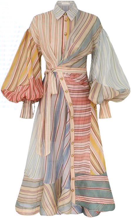 Zimmermann Rebellion gestreepte midi-jurk