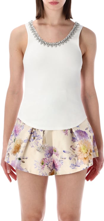 Zimmermann Strass Tank Top Bianco