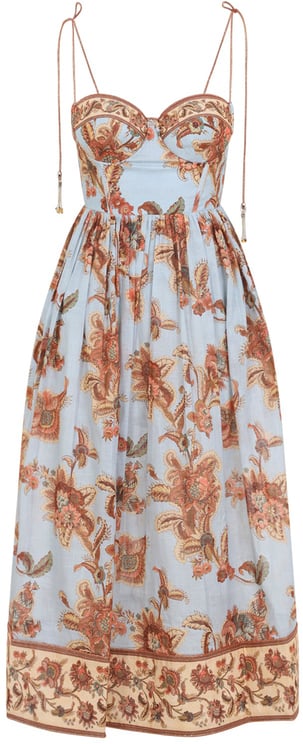 Zimmermann Zimmermann Aster Corset Midi Dress