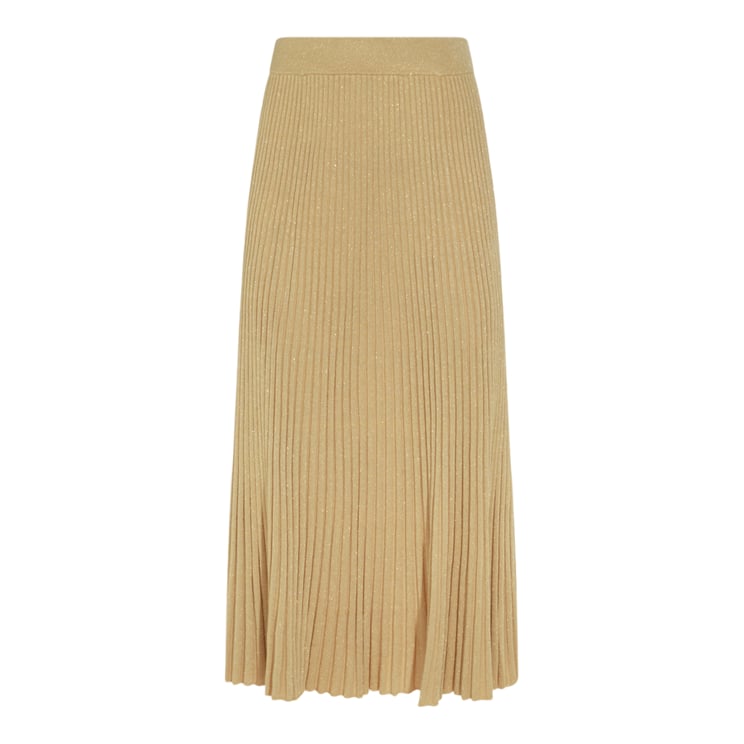 Zimmermann Midi Skirt with Ribbed Texture and Flared Hem