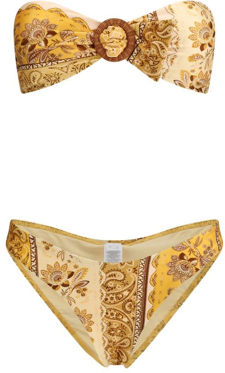Zimmermann Zimmermann Yellow Lycra Bikini