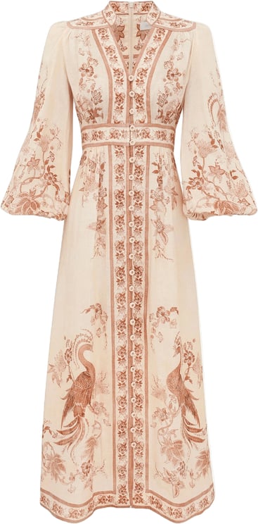 Zimmermann INDRA PLUNGE MIDI DRESS