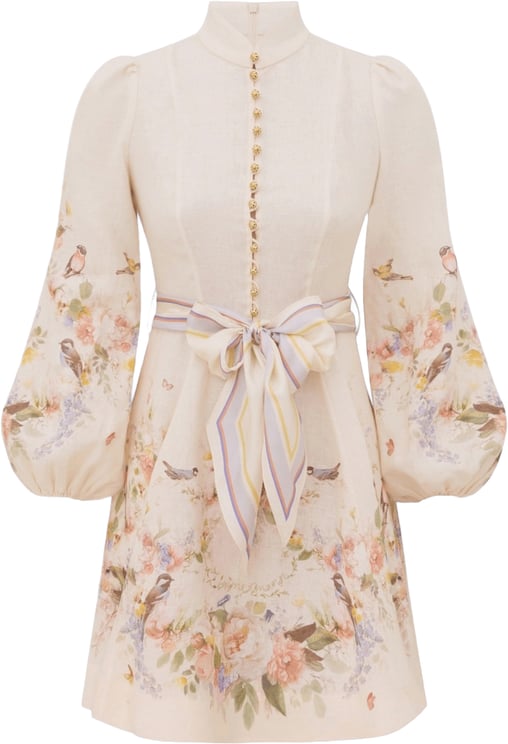 Zimmermann VALIANT BUTTON MINI DRESS