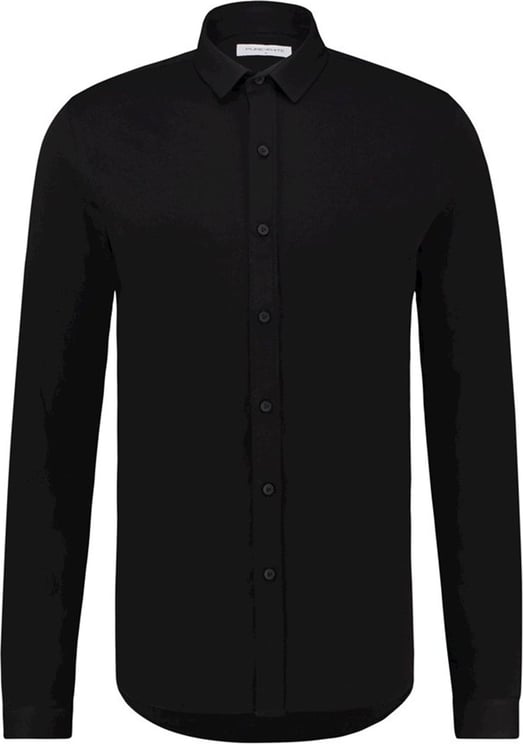 Purewhite Essential Soft Shirt Black Zwart