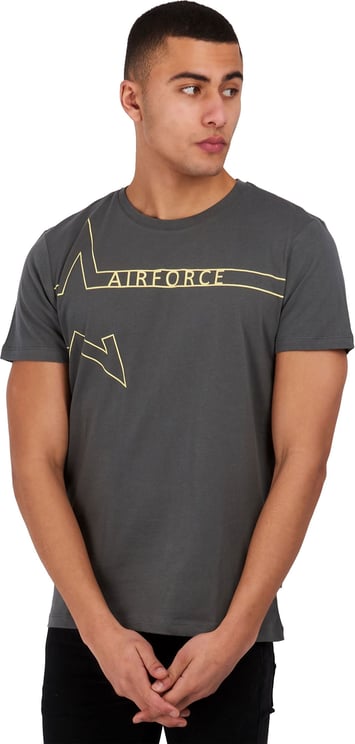 Airforce outline af star t-shirt Grijs