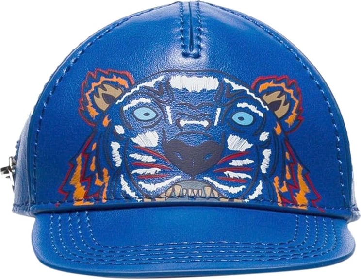Kenzo Tiger Logo Hat Coin Wallet Blue