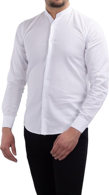 Richesse Mandarin Shirt White Wit