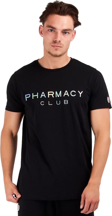 Pharmacy Club Hologram logo t-shirt Zwart