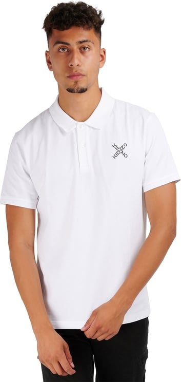 Kenzo White polo with black back cross lo Wit