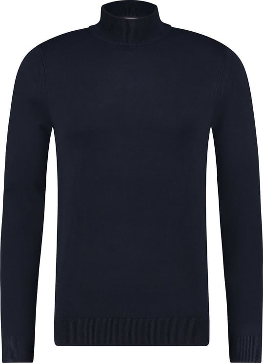 Purewhite Essential Knit Mockneck - Navy Blauw