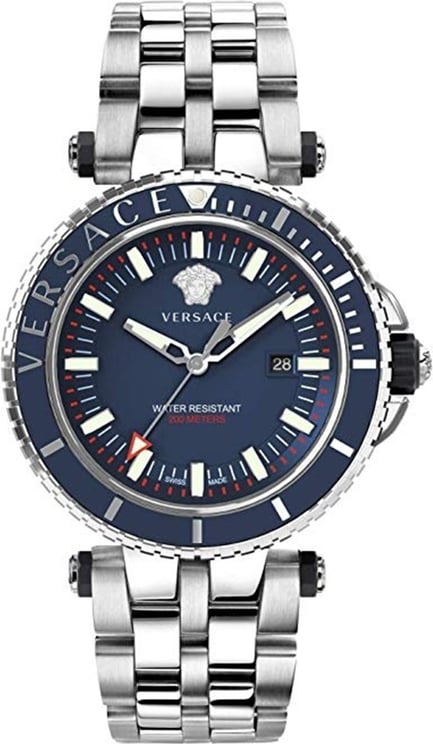 Versace VEAK00418 V-Race Diver heren horloge Blauw