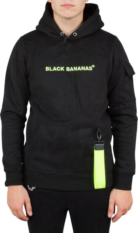 Black Bananas Tag Hoodie Zwart / Geel Zwart