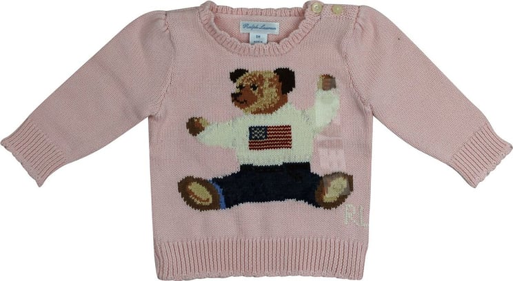 Ralph Lauren Pink Newborn Sweater Roze