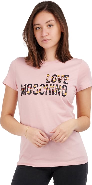 Love Moschino T-shirt Pink Roze