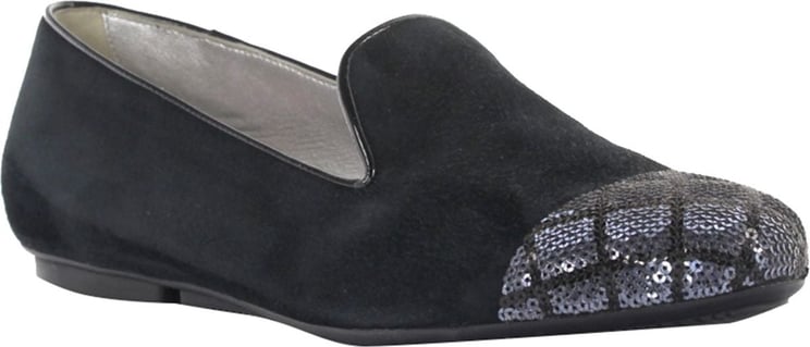 Women Slip On Shoes Calfskin Sequins Suede Sequins Black - Beethoven