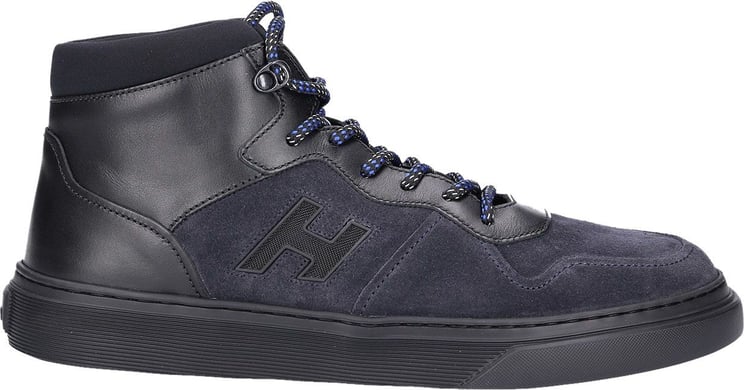 Men Sneaker H Calfskin Logo Blue-combo - Hagen