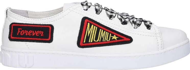 Miu Miu Women Sneakers White - Patch Wit