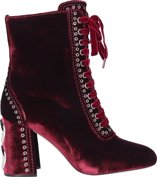 Women Ankle Boots Red - Muskat