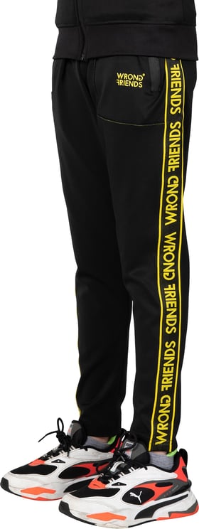 Wrong Friends Lyon track pants - zwart/geel Zwart