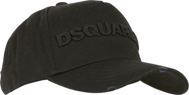 Dsquared2 D2 black on black cap Zwart
