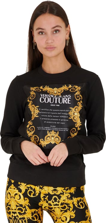 Versace Jeans Couture Organic cotton sweater Zwart