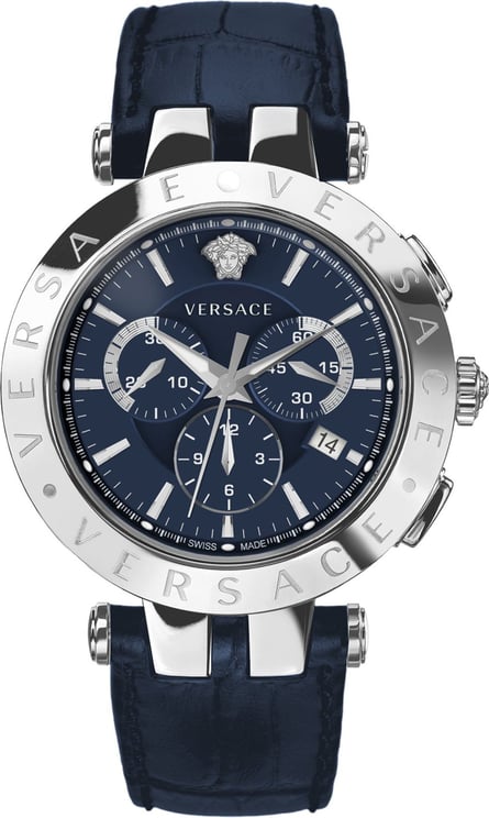 Versace VERQ00620 V-Race heren horloge 42 mm Blauw