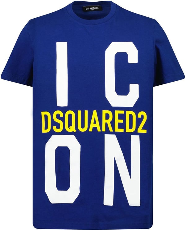 Dsquared2 Kinder T-shirt Cobalt Blauw Blauw