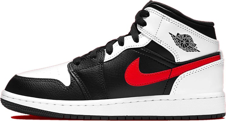 Nike Jordan Mid Black Chile Red White Gs Zwart