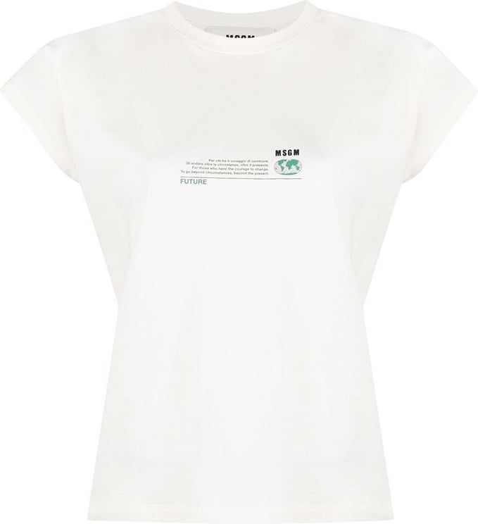 MSGM T-shirts And Polos White Wit