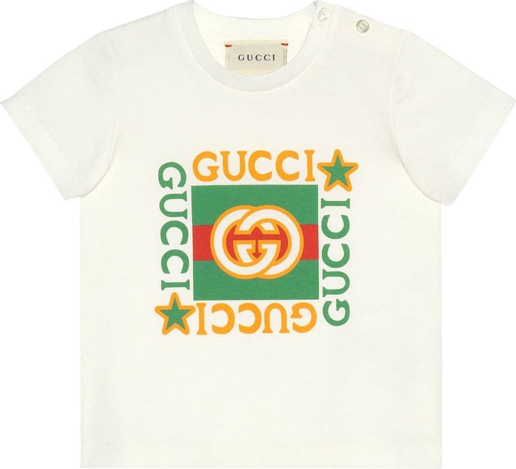 Gucci White Newborn T-shirt Wit