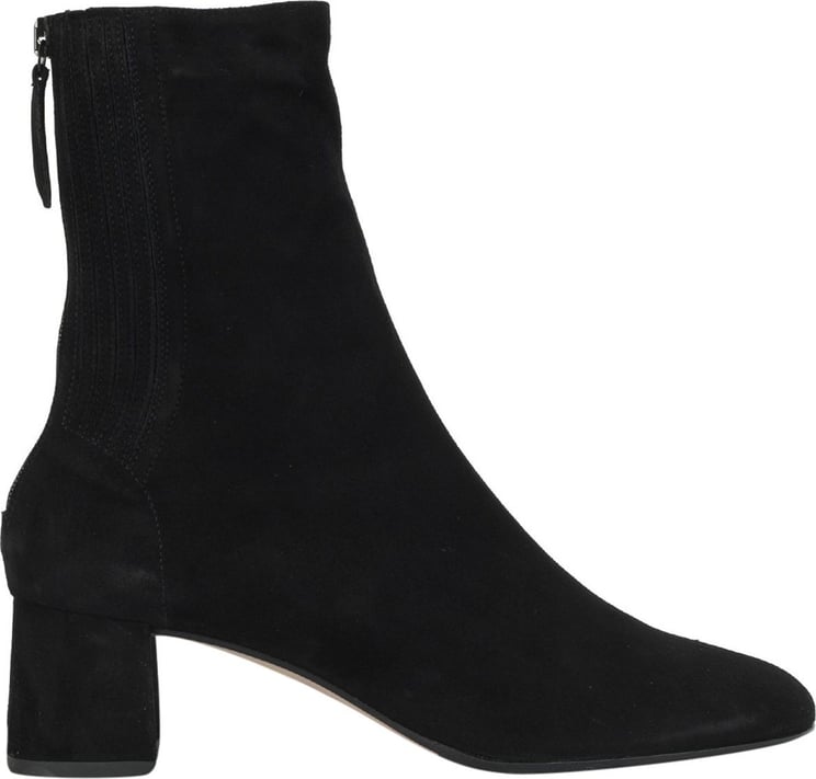 Black Suede Boots With Small Heel