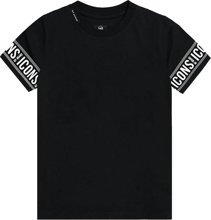 My Brand Icons Sleeve T-Shirt Black Zwart