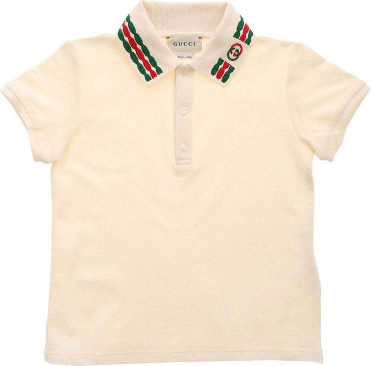 Gucci White Newborn Polo shirt Wit