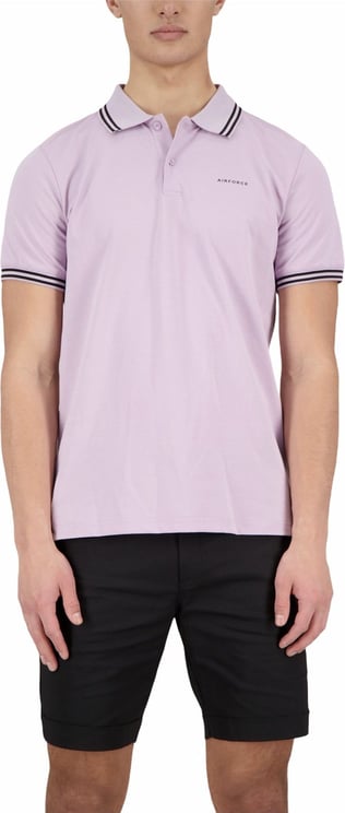 Airforce Polo Double Stripe Lavender Paars