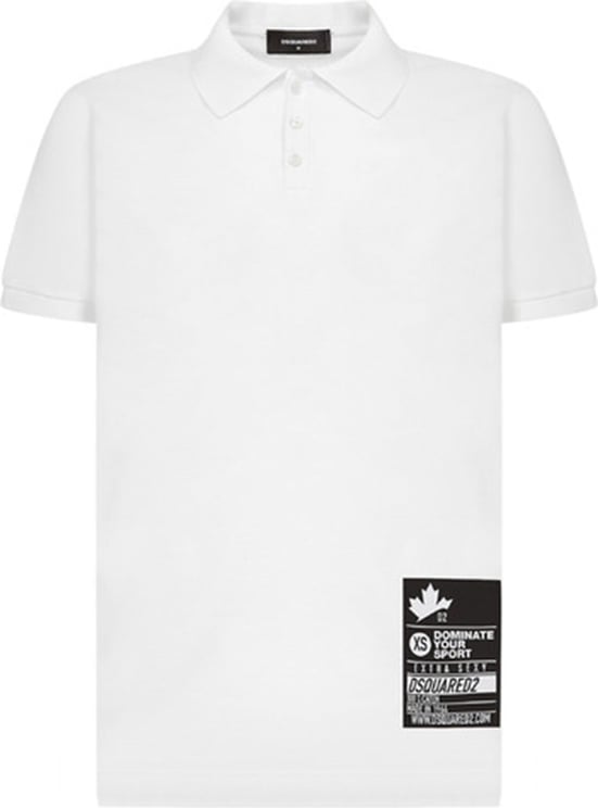 Dsquared2 Dominate Sport Polo Shirt White Wit