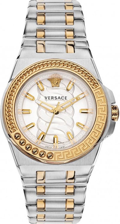Versace VEHD00420 Chain Reaction dames horloge 40 mm Zilver