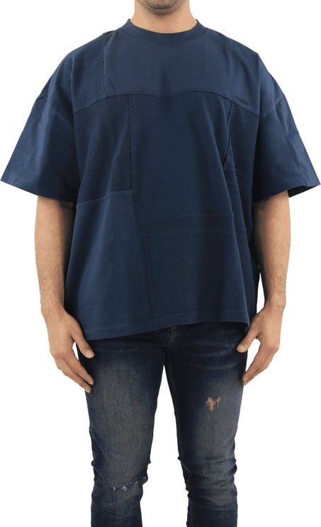 AMBUSH Oversized Patchwork T-Shirt Na Blauw