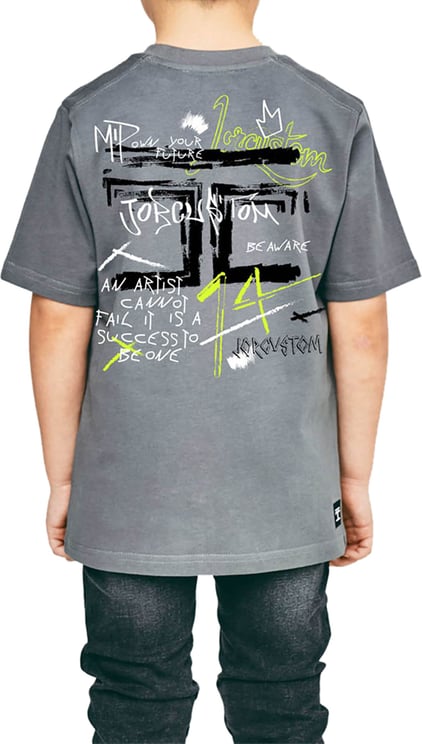 JorCustom Artist Kids T-Shirt Grey Grijs